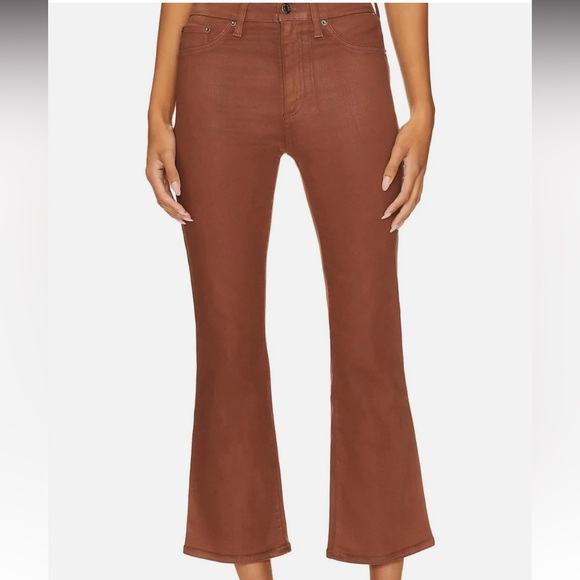 NWOT Pistola Lennon High Waist Ankle Bootcut Jeans in Coated Saddle - Picture 2 of 11